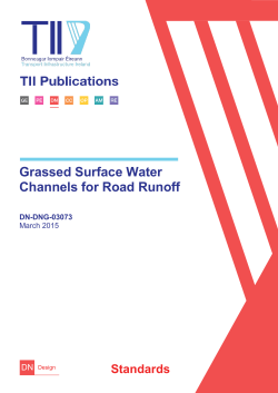 Grassed Surface Water Channels for Road Runoff