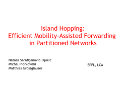 Island Hopping: Efficient Mobility-Assisted Forwarding in