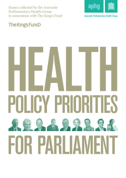 Health policy priorities for parliament