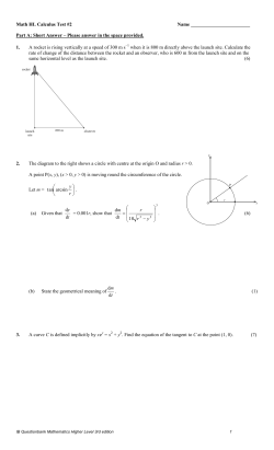 Part A: Short Answer &ndash; Please answer in the space provided. 1. A