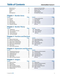 Table of Contents