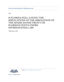 IS FLORIDA STILL A STATE? THE IMPLICATIONS OF THE