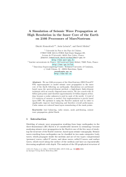 A Simulation of Seismic Wave Propagation at High Resolution in the