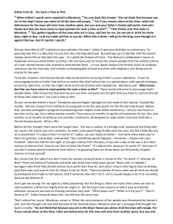 Esther 4:12-16 For Such a Time as This 12 When Esther`s words