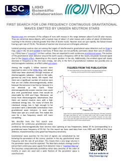 FIRST SEARCH FOR LOW FREQUENCY CONTINUOUS