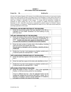 Exhibit C Applicable Fraction Worksheet