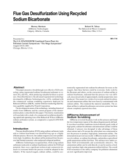 Flue Gas Desulfurization Using Recycled Sodium Bicarbonate