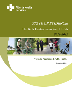 State of Evidence - Alberta Health Services
