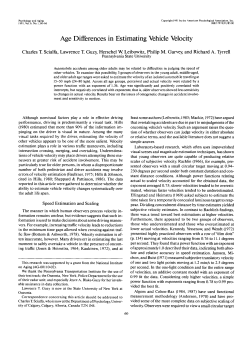 Age Differences in Estimating Vehicle Velocity