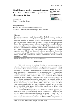 Good idea and opinion seem not important: Reflections on Students