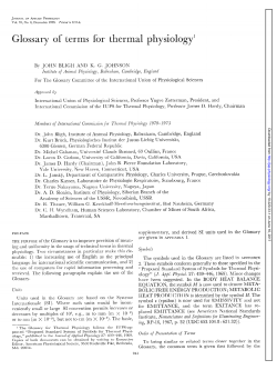 Glossary of terms for thermal physiology