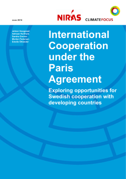 International Cooperation under the Paris