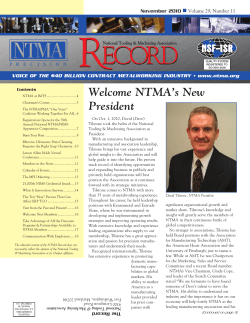 November 2010 - National Tooling and Machining Association