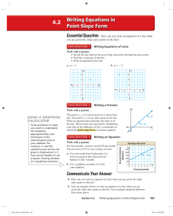 4.2 Writing Equations in Point