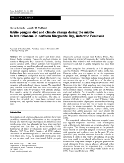 Ade&acute;lie penguin diet and climate change during the middle to late