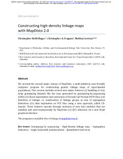Constructing high-density linkage maps with MapDisto 2.0