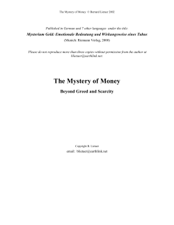 The Mystery of Money - Banks need Boundaries!