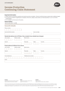 Income Protection Continuing Claim Statement