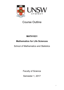 Course Outline - School of Mathematics and Statistics