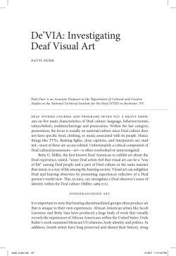 De VIA: Investigating Deaf Visual Art