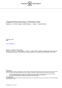 Language Teaching and Learning in a