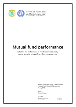 Mutual fund performance
