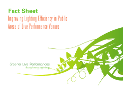 Improving Lighting Efficiency in Public Areas of Live Performance