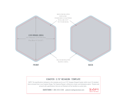 coaster - 3.75&rdquo; hexagon - template live image area front back