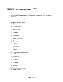 Chapter 12 Guided Reading Assignment 1. Compare and contrast