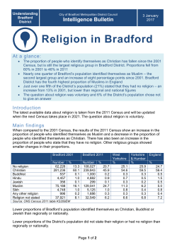 Religion in Bradford - Understanding Bradford District