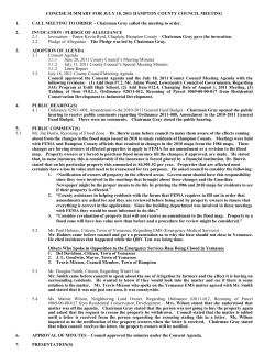 CONCISE SUMMARY FOR JULY 18, 2011