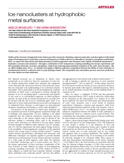 Ice nanoclusters at hydrophobic metal surfaces