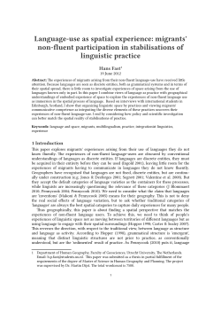 Language-use as spatial experience