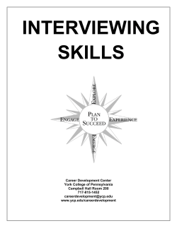 interviewing skills - York College of Pennsylvania