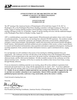 ANNOUNCEMENT OF THE 40th MEETING OF THE AMERICAN