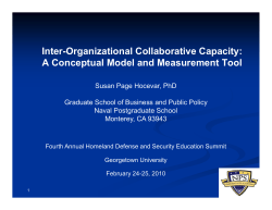 Inter-Organizational Collaborative Capacity