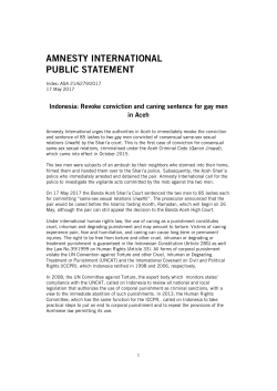 Indonesia: Revoke conviction and caning sentence for gay men in