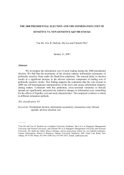 THE 2000 PRESIDENTIAL ELECTION AND THE INFORMATION