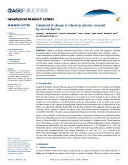 Subglacial discharge at tidewater glaciers revealed by seismic tremor
