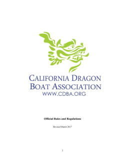 CDBA Race Rules - Northern California International Dragon Boat