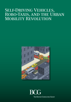 Self-Driving Vehicles, Robo-Taxis and the Urban Mobility Revolution
