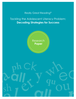 Tackling the Adolescent Literacy Problem