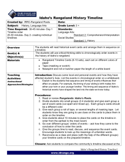 Lesson 3 Idaho`s Rangeland Timeline