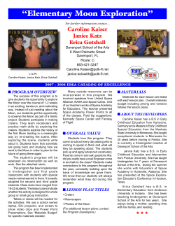 Elementary Moon Exploration