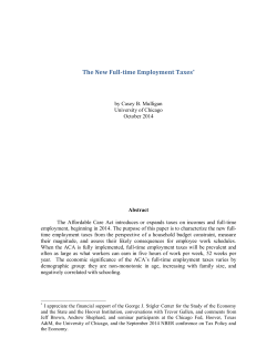 The New Full-time Employment Taxes