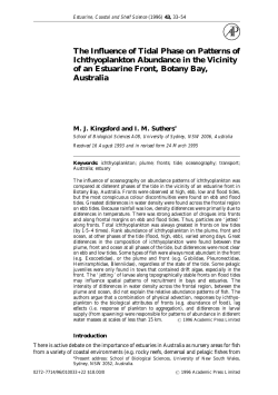 The Influence of Tidal Phase on Patterns of Ichthyoplankton