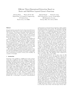 E cient Three-Dimensional Extraction Based on Static and Full