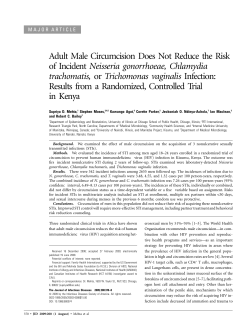 Adult Male Circumcision Does Not Reduce the Risk of Incident