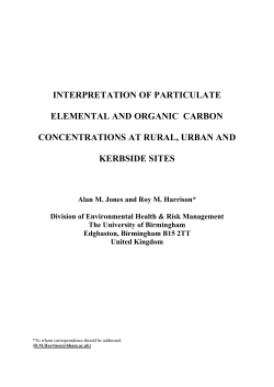 interpretation of particulate elemental and organic carbon - UK-Air