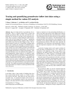 Tracing and quantifying groundwater inflow into lakes